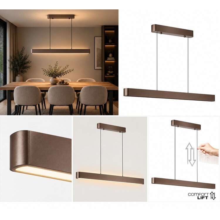 Highlight Hanglamp Quinn Up & Down 118cm Choco