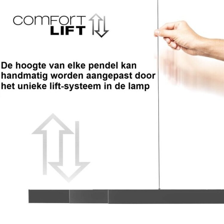 Neuhaus Adriana Square Hanglamp Antraciet Comfort Lift - Copy