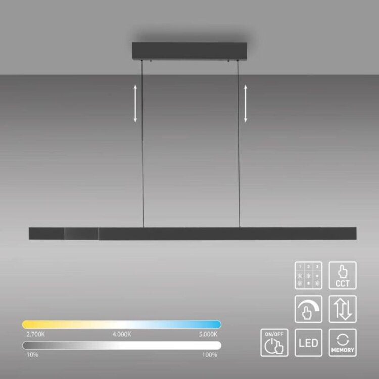Neuhaus Adriana Square Hanglamp Antraciet Comfort Lift - Copy