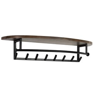 Kapstok Round 8 Haken Roede & Hoedenplank Acaciahout 100cm