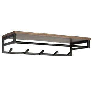 Kapstok Custom 5 Haken  Roede & Hoedenplank Acaciahout 85cm