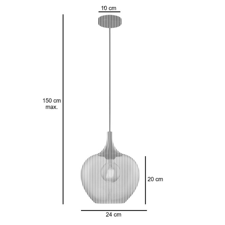 Freelight Hanglamp Fresu Crème Amber Glas Ø 24 cm E27