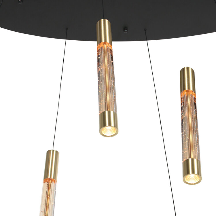 Steinhauer Hanglamp Alisio Ovaal Messing 8-lichts Cable Lift & Dim to Warm