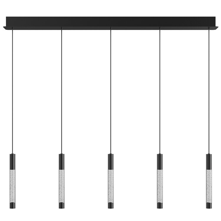 Steinhauer Hanglamp Alisio Zwart 5-lichts Cable Lift & Dim to Warm