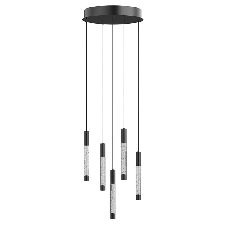 Steinhauer Hanglamp Alisio Zwart Rond 5-lichts Cable Lift & Dim to Warm