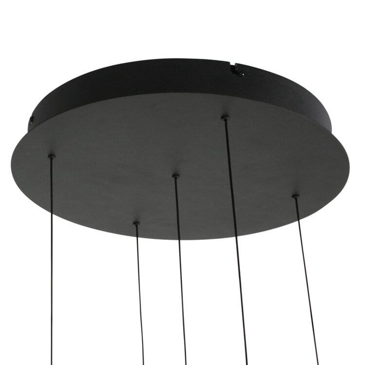 Steinhauer Hanglamp Alisio Messing Rond 5-lichts Cable Lift & Dim to Warm