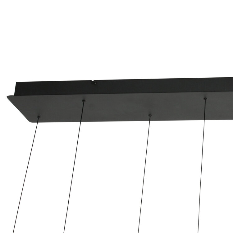 Steinhauer Hanglamp Alisio Zwart 8-lichts 120 cm Plafondbalk met Cable Lift & Dim to Warm