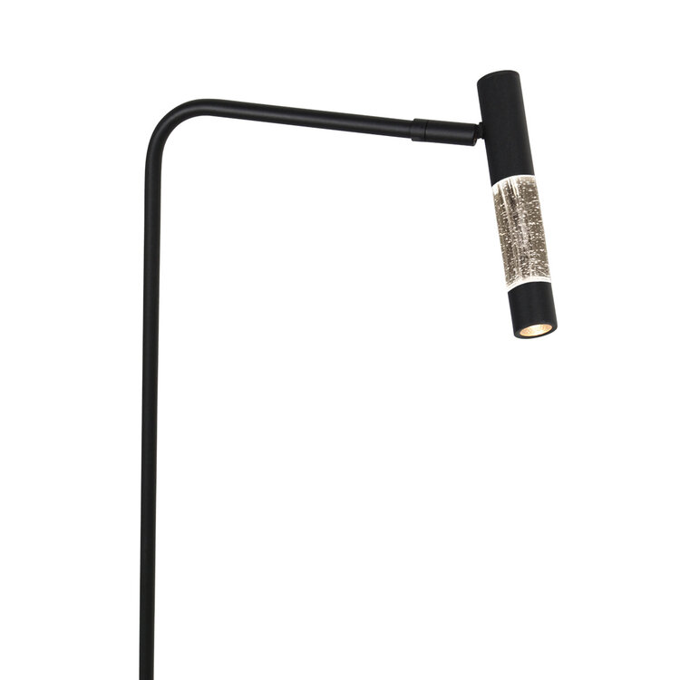 Steinhauer Vloerlamp Alisio Zwart 1-lichts Verstelbaar met Pushdimmer & Dim to Warm