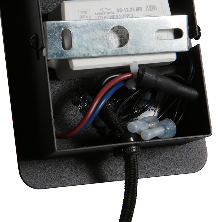 Wandlamp Alisio 4594ZW luxe glas in zwart met pushdimmer