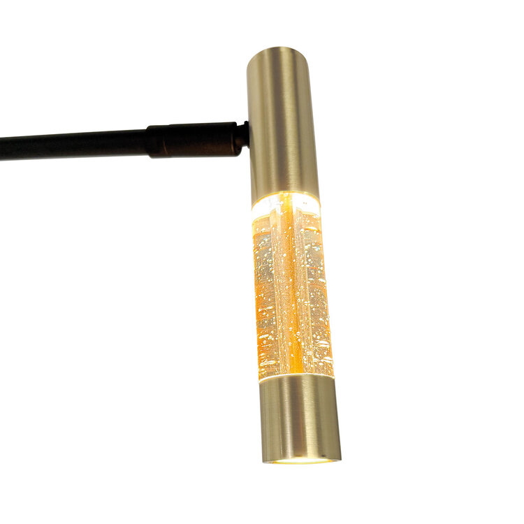 Vloerlamp Alisio 4595ME 1-lichts luxe glas in messing met push dimmer
