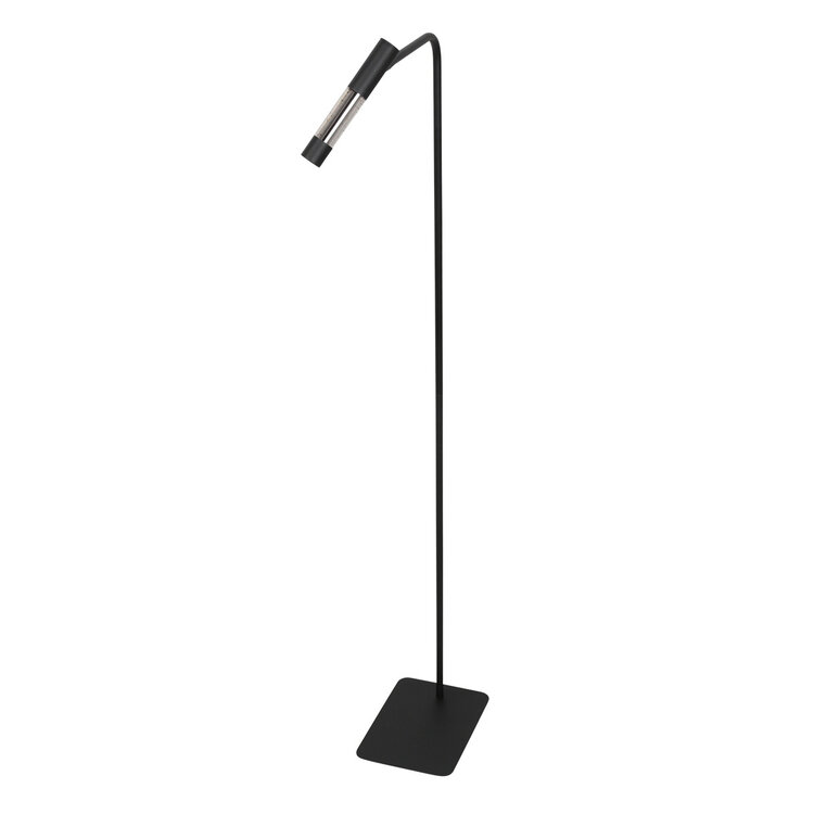 Steinhauer Vloerlamp Alisio Zwart 1-lichts Verstelbaar met Pushdimmer & Dim to Warm