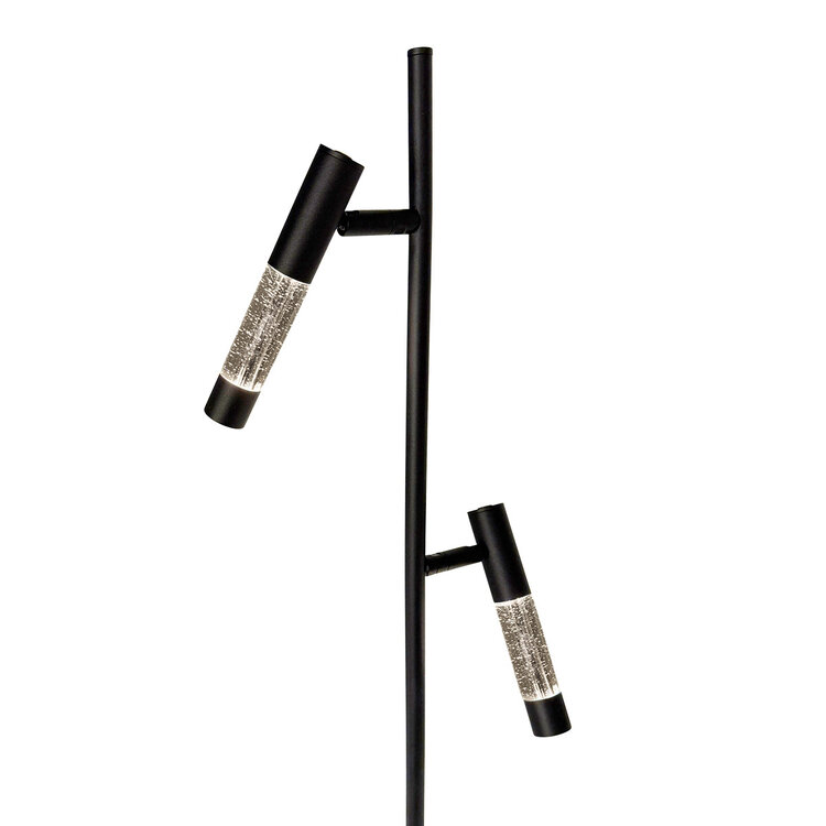 Steinhauer Vloerlamp Alisio Zwart 2-lichts Verstelbaar met Pushdimmer & Dim to Warm