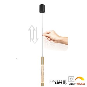 Hanglamp Alisio Messing 1-lichts Cable Lift & Dim to Warm