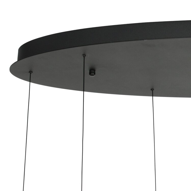 Steinhauer Hanglamp Alisio Ovaal Zwart 8-lichts Cable Lift & Dim to Warm