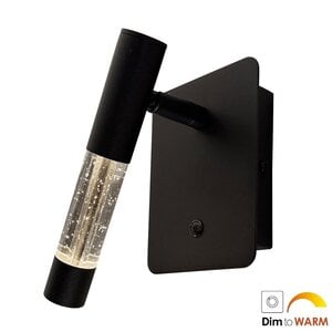 Wandlamp Alisio Zwart Verstelbaar met Pushdimmer