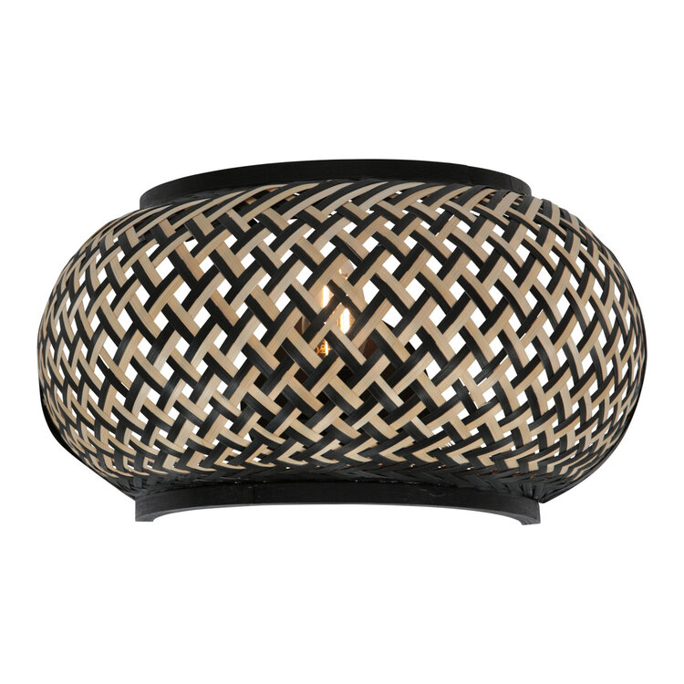 Anne Light Steinhauer Wandlamp Maze Bamboe Zwart Bruin 1 x E14 Fitting