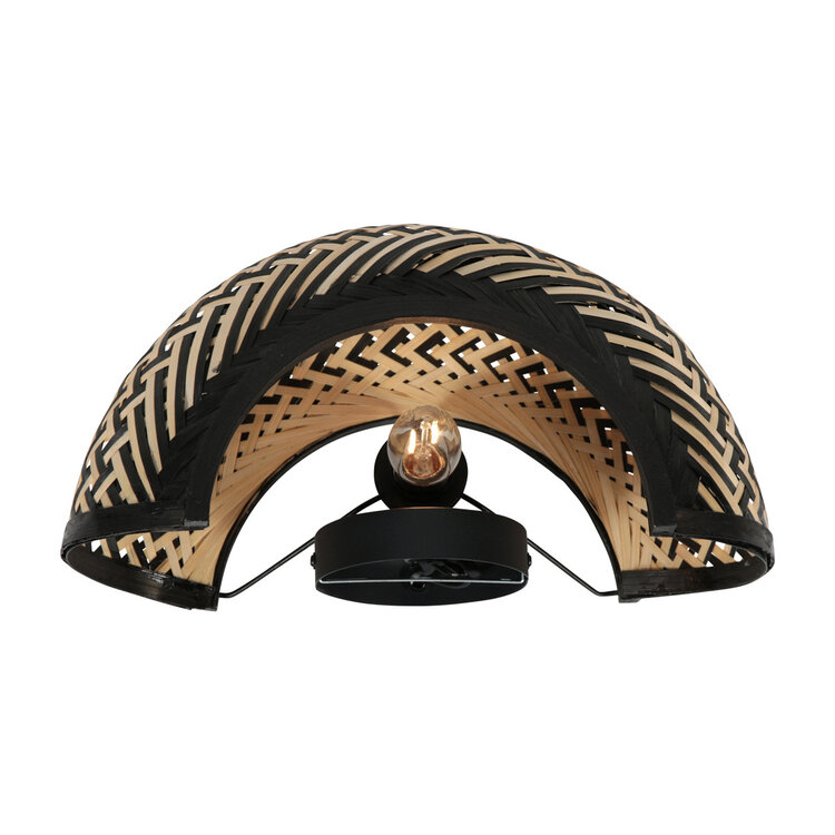 Anne Light Steinhauer Wandlamp Maze Bamboe Zwart Bruin 1 x E14 Fitting