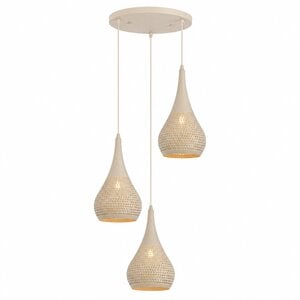 Hanglamp Buco Crème 3 lichts Rond Ø 38 cm
