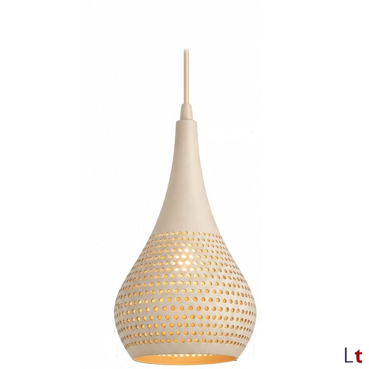 Freelight Buco Hanglamp Crème 3-Lichts Rond met Geperforeerde Kappen