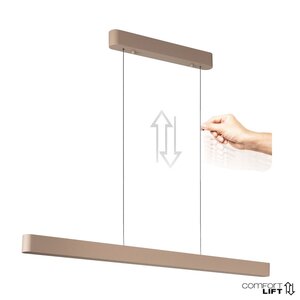 Hanglamp Quinn Up & Downlight 118cm Zand