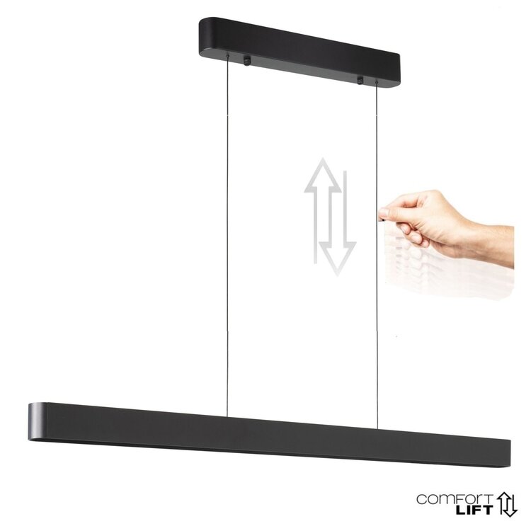 Highlight Hanglamp Quinn Up & Down Light 118cm Mat Zwart