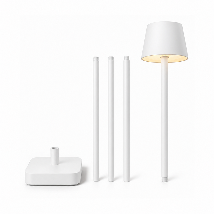 Oplaadbare Vloerlamp Lume Wit Dimbaar & 3 Lichtkleuren