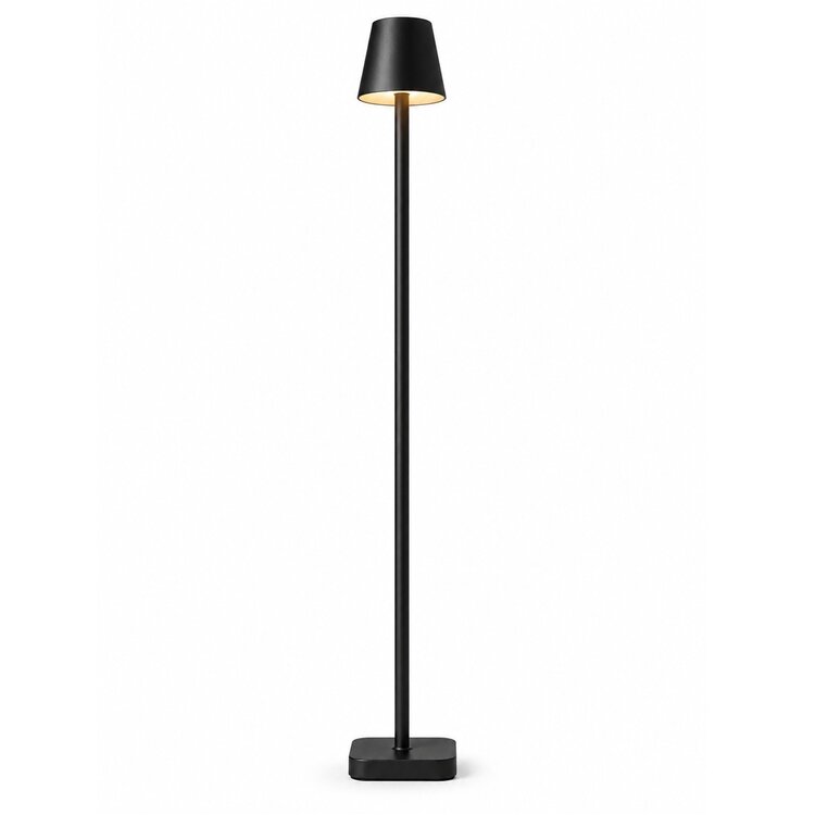 Oplaadbare Vloerlamp Lume Zwart Dimbaar & 3 Lichtkleuren