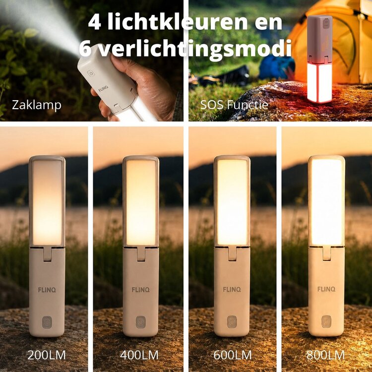 Oplaadbare Tafellamp en Campinglamp - Powerbank - Tentlamp - Hanglamp Buiten - Draadloos 360° Led Lamp - Camping Licht