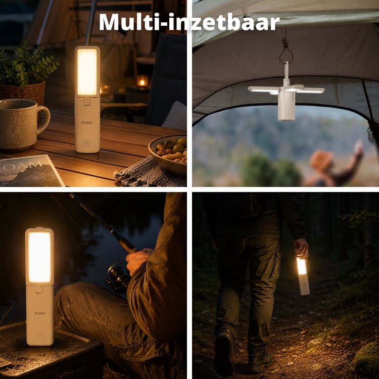 Oplaadbare Tafellamp en Campinglamp - Powerbank - Tentlamp - Hanglamp Buiten - Draadloos 360° Led Lamp - Camping Licht