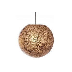 Hanglamp Wangi Gold Ball Ø 40cm - Capiz Schelpen