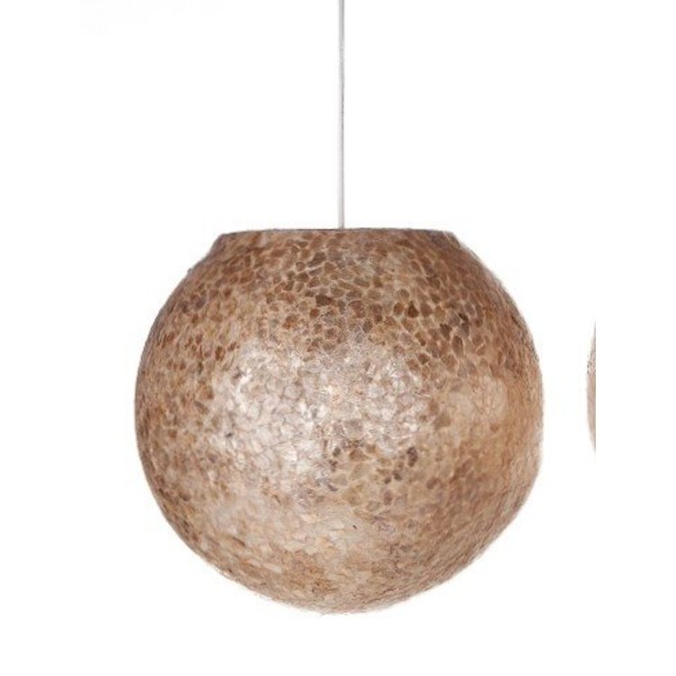 Villaflor Hanglamp Wangi Gold Ball Ø 40cm 1x E27 Fitting - Capiz Schelpenlamp