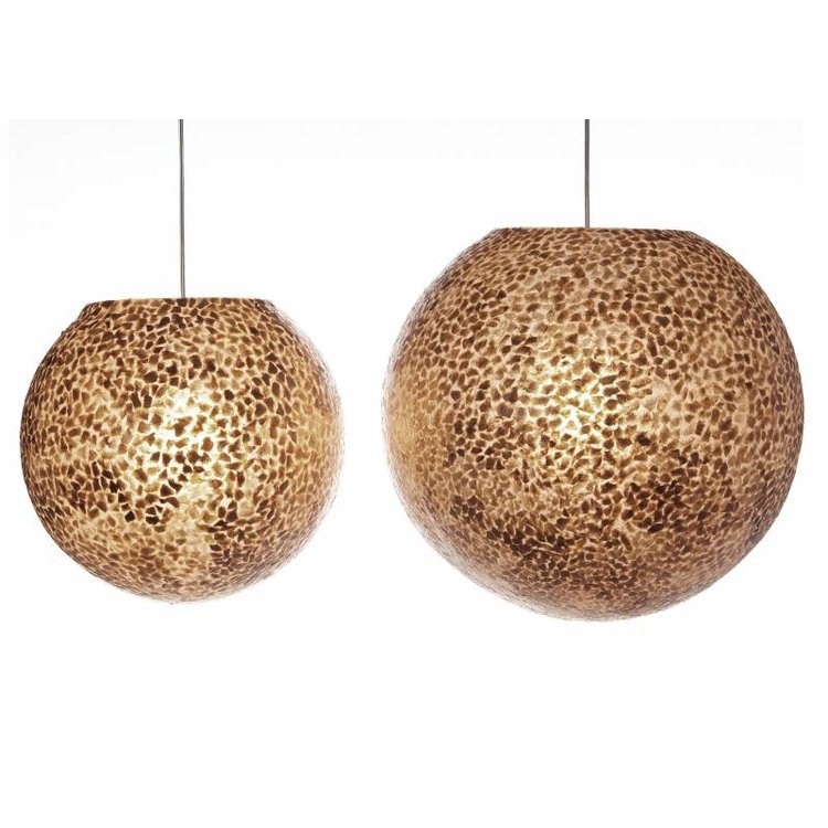 Villaflor Hanglamp Wangi Gold Ball Ø 40cm 1x E27 Fitting - Capiz Schelpenlamp