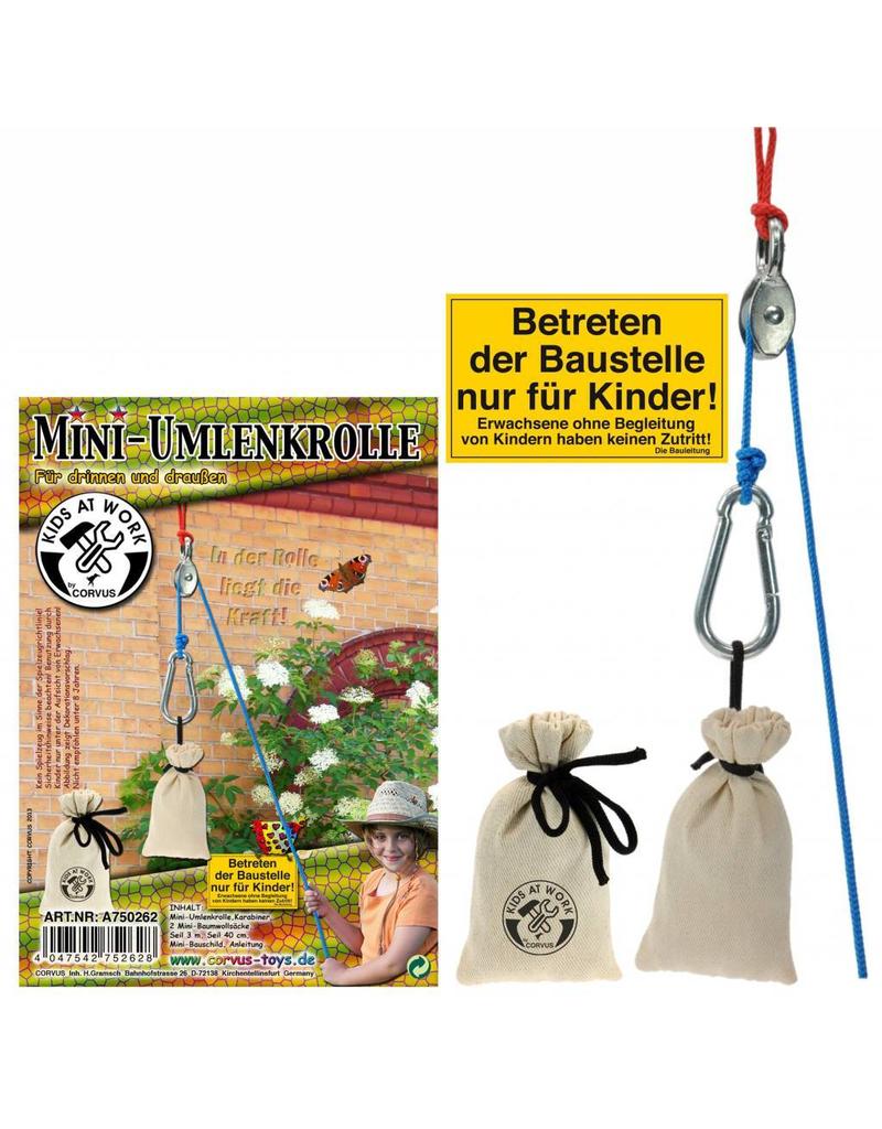 Kids at work Mini pulley with rope and bags