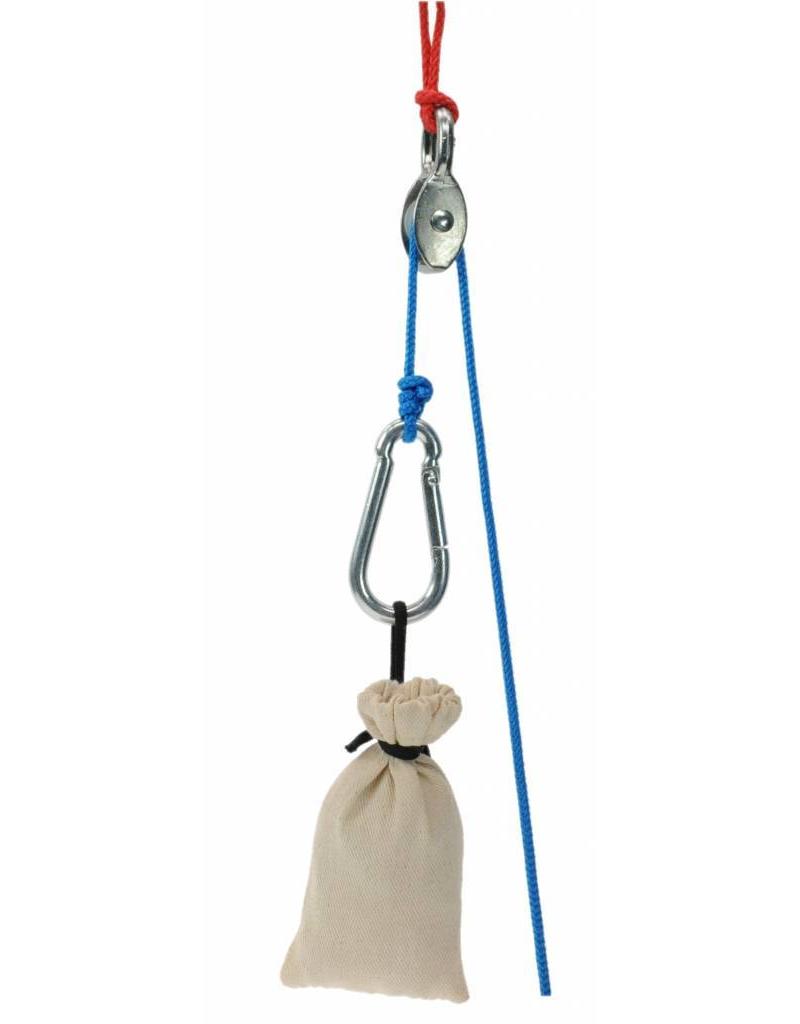 Kids at work Mini pulley with rope and bags