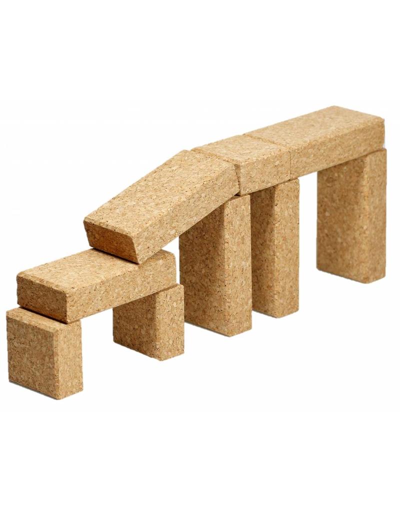 Korxx Cuboid Starter - 19 kurk blokken naturel in opbergzak