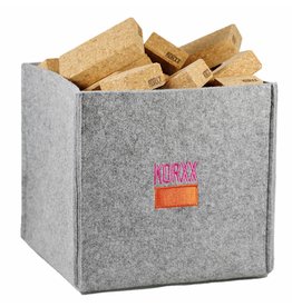 Korxx Cuboid M canvas box - 60 kurk bouwblokken