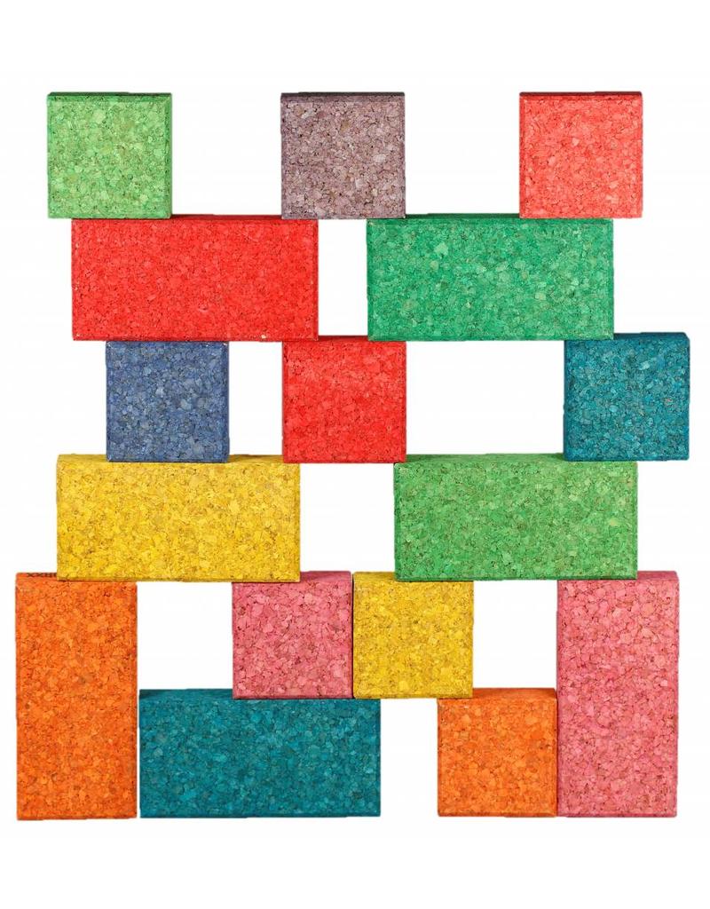 KORXX Cuboid Mix C kurken bouwblokken – 19 gekleurd