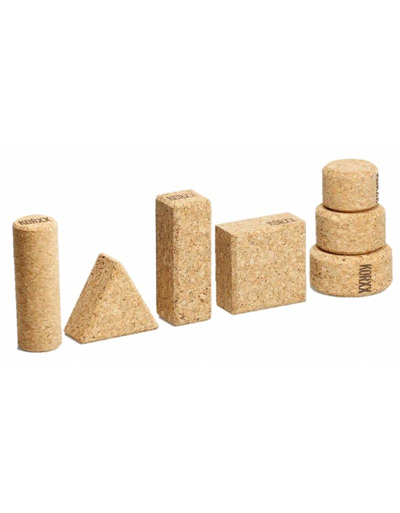 KORXX Form Starter kurken bouwblokken – 21 naturel