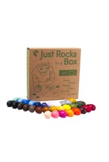 Crayon Rocks Just Rocks in a Box met 32 kleuren en 64 krijtjes in kraft opbergdoos
