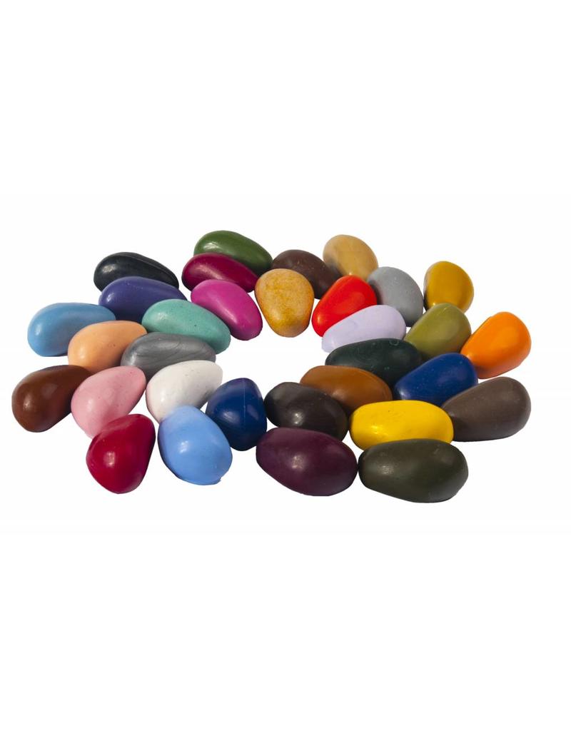 Crayon Rocks Just Rocks in a Box met 32 kleuren en 64 krijtjes in kraft opbergdoos