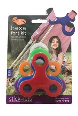 Stick-lets Hexa Fort Set met 6 flexibele verbindingsstukken