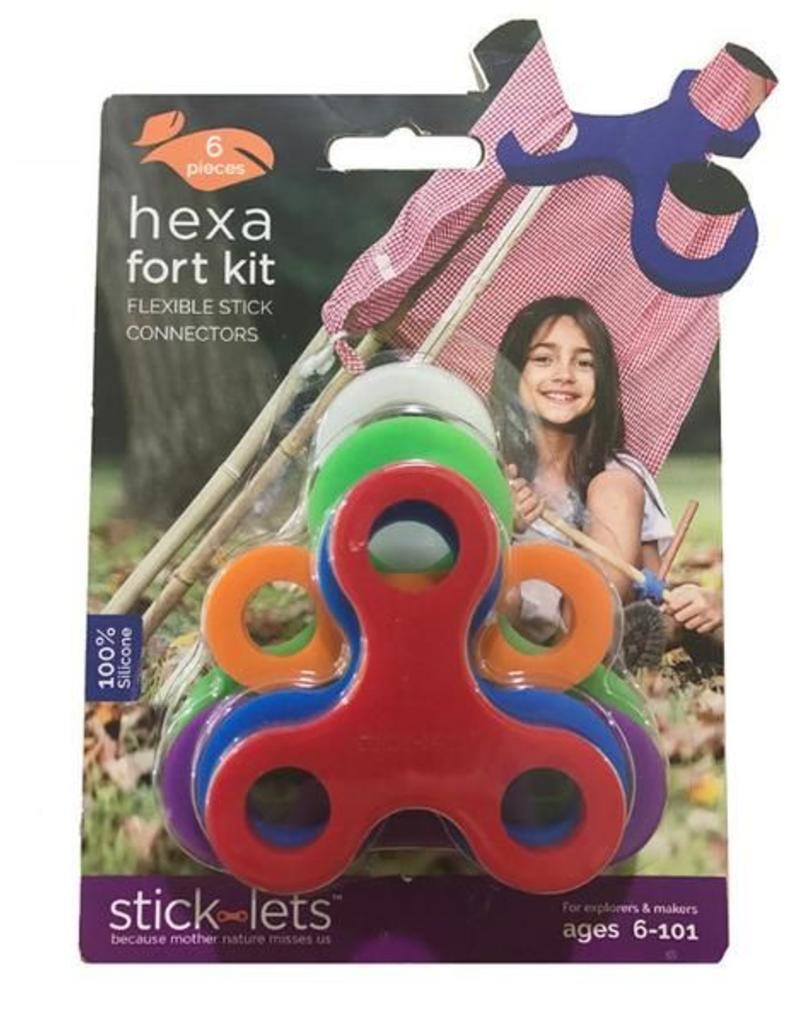 Stick-lets Hexa Fort Set met 6 flexibele verbindingsstukken