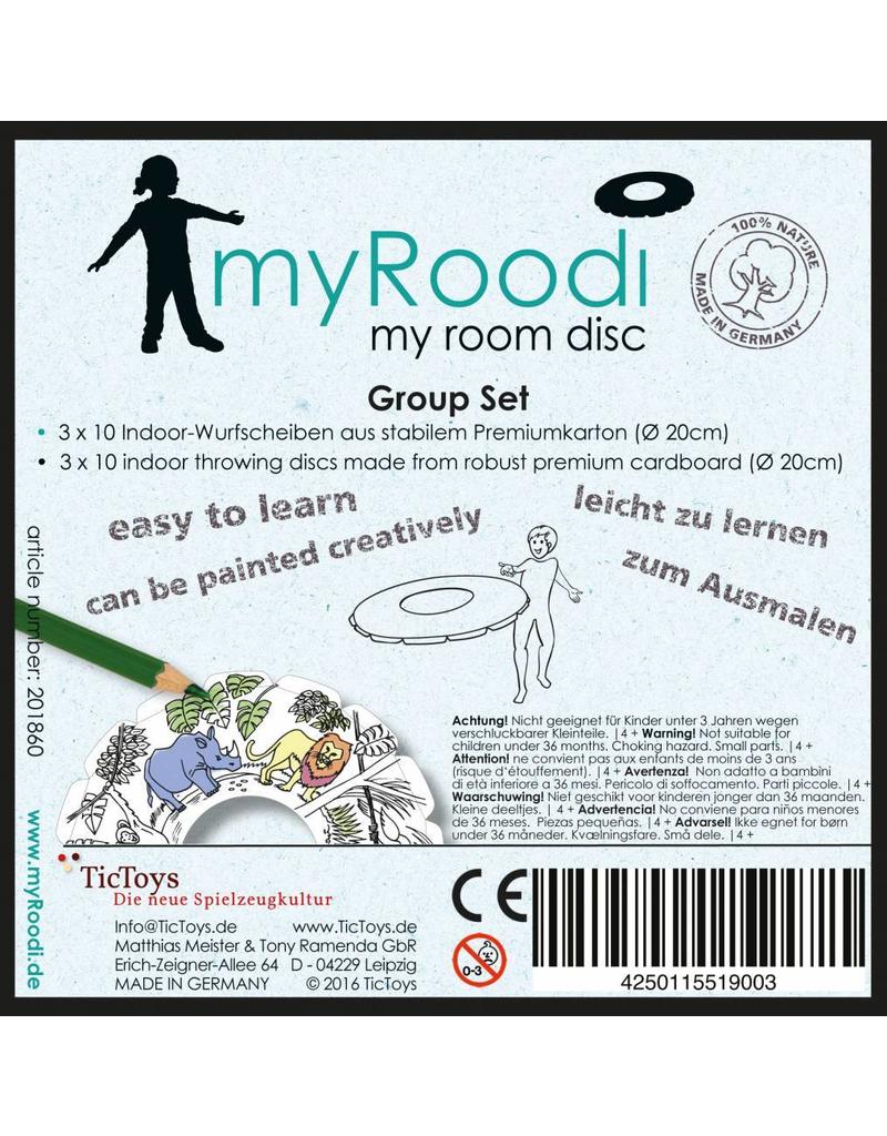 TicToys myRoodi throwing-disc group set – 30 pieces