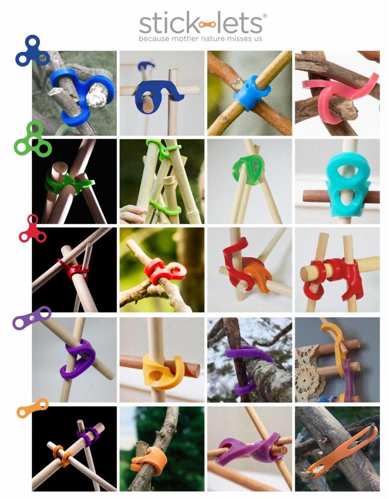 Stick-lets Dodeka Fort Set with 12 flexible connectors