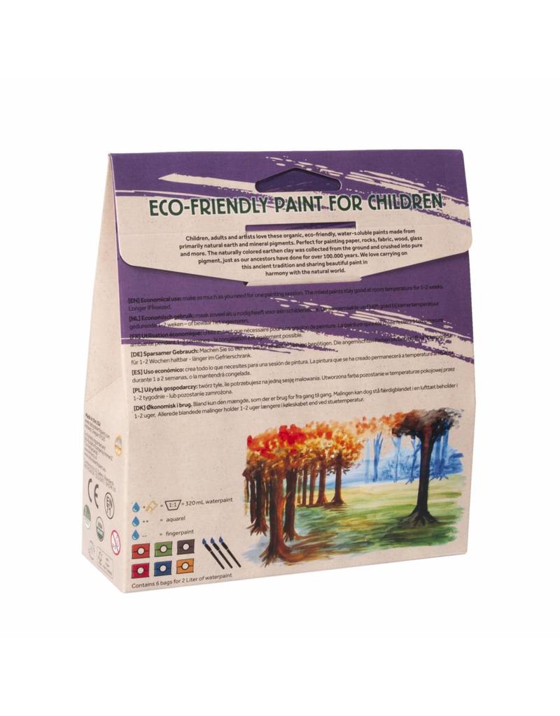 Natural Earth Paint Experience children's paint kit — 6 natural earth colours