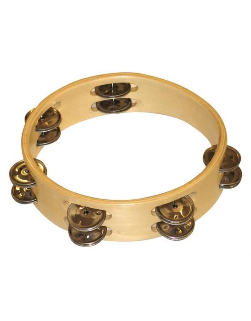 Voggenreiter Voggenreiter wooden tambourine with 12 pairs of metal jingles