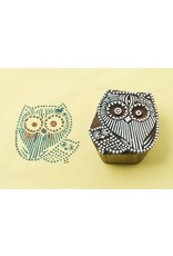 Blockwallah Block stamp Owl family