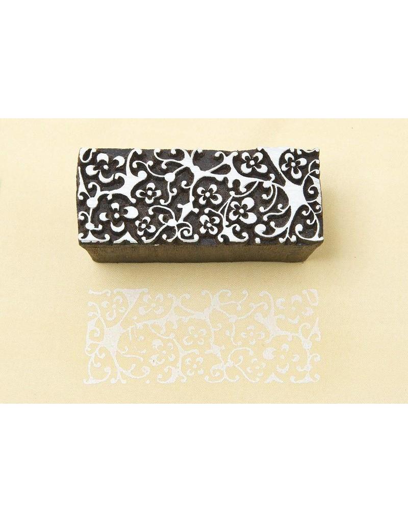 Blockwallah Block stamp  Wild flowers