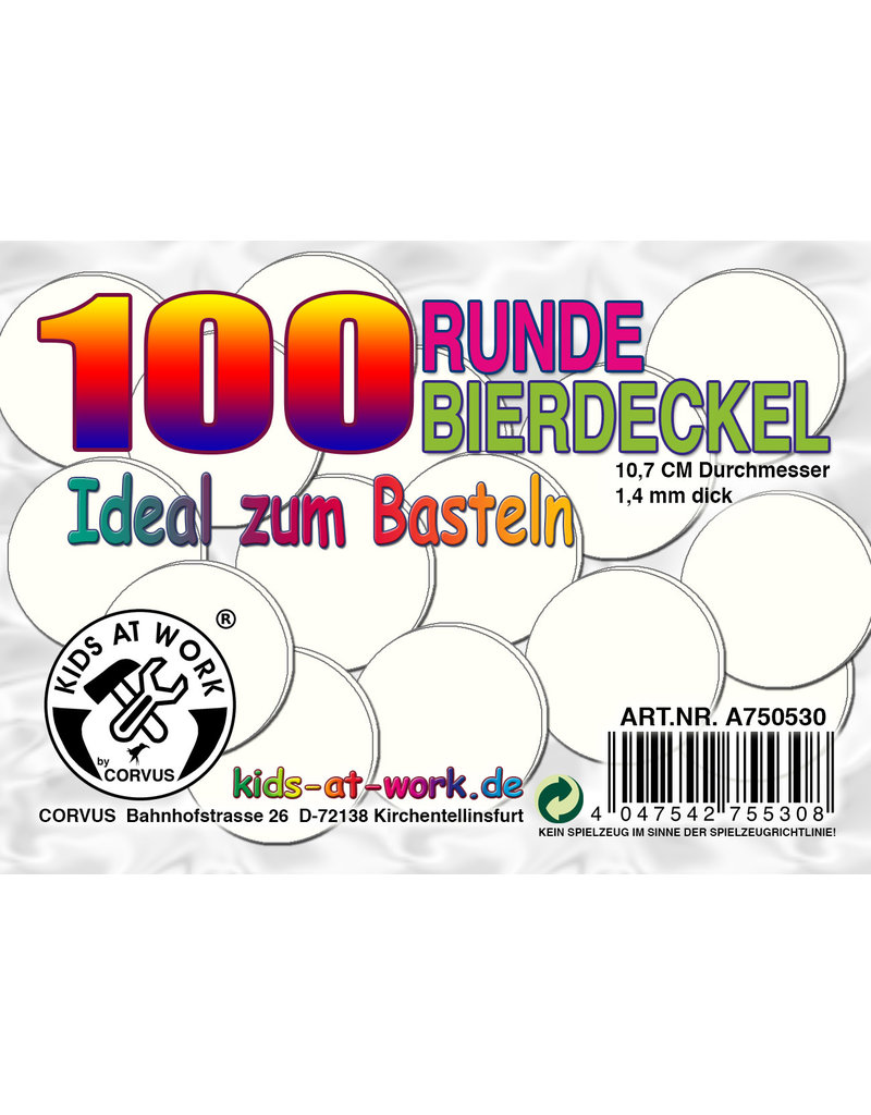 Kids at Work Coasters 100 pieces