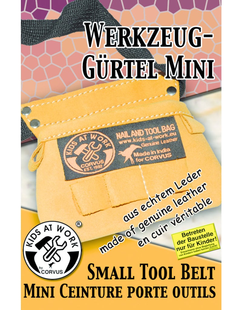 Kids at work Mini lederen gereedschapsgordel